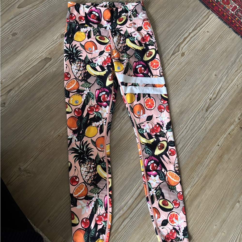 Stronger Yolo Fruit Print Leggings - Picture 2 of 3